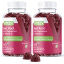 Viteey beet korenske žvečilke z magnezijem in vitaminom C - Peso koren dopolnilo za zdravje srca, podpora krvnega tlaka - Vegan, Gluten-free - 120 Count