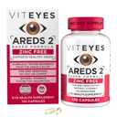 Viteyes AREDS 2 Cink brezplačno Makularna podpora, naravni alergen brez kapsule z vitaminom E, vitamin C, lutein & Zeaksantin, brez cinka, brez bakra, oči zdravnik zaupanja, proizveden v ZDA, 120 Ct