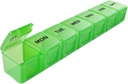 Sukuos Extra velike 7 dan tablete Organizator enostaven za odprtje, tedenske tablete Box vsak dan Medicina Primer s Clear Lid, Silkcreen Printed Vitamin imetnik za ribje olje ali dodatki (zelena)