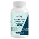 Heivy Magnezijev kompleks, Magnezij Glicinat, Citrat, Malat, Oksid, Glukonat z cinkom in vitaminom D3, Magnezijev dodatek za mišice, živec, srce, podporo kosti, visoka absorpcija, 90 tablet