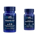 Life Extension Vitamin D3 5000 i.e., Ashwagandha - Stress Relief, Focus, Memory, Mood Support - Ne-GMO Supplement Bundle