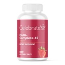 Praznujte vitamine Multi-Complete Žvečilni, 45mg železa – dnevni bariatrični multivitamin za rokavi Gastrectomy in Gastric Bypass kirurgija bolniki – Esencialni vitamini in minerali - Berry (60 tablet)