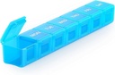 Sukuos Extra velike tedenske tablete Organizator, 7 Day Daily Pill Box Primer Artritis prijazen, Silkcreen Printed Medicine Container s Clear Lid za vitamine, ribja olja ali dodatki (modra)