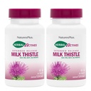NaturesPlus Zeliščni Actives Milk Thistle, razširjena sprostitev - 30 tablete, paket 2 - vegetarijansko, Gluten brezplačno - 60 skupno služijo