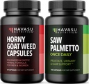 HRANILNA HRANILA HAVASU Horny Kozja trava Kapsule (30 strežnikov) in žaga Palmetto kapsule (100 strežnikov)