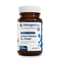 Metagenics Intrinsi Vitamin B12-Folate - with Methylcobalamin, L-5-MTHF & Intrinsic Factor - Supports Energy Metabolism, Nervous System & Heart Health - Non-GMO & Gluten-Free - 180 Tablets