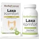 Laxa Komfort - Gentle Laxative | Natural Gut Health,Bowel Cleanse,Gas, Fast-Acting, Colon Health-with Triphala,Ginger,Fennel, Rose Petal 9 Ayurvedic Herb Extract | 60 Veg Capsule | 800mg