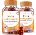 NutraChamps 120 Gummy Vitamini za otroke (Pack of 2), Sugar brez otrok Vitamini Gummy Multivitamin, Vegan & Non-GMO, Jagoda, Pasijonka, Peach & Cherry