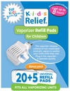 Kids Relief™ Universal Refill Scent Pads, Lavender, Menthol & Eucalyptus Vapor, Fits All WATERLESS Plug-in Vaporizers, Bonus Pack (20 + 5 Free)