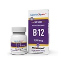 Superior vir No Shot Metilkobalamin B-12 5000 μg - Vitamin B-12 za podporo proizvodnje energije, zdravje možganov in splošno dobro počutje - Podjezične tablete za hitro absorpcijo - 60 Raztapljanje tablete