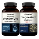 NatureBell Magnezij Glicinat Kapsule 500mg & Napredne tablete za elektrolitsko hidracijo paket 