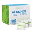 Care Touch 100-Pack Alcohol Wipes - Individually Wrapped Alcohol Prep Pads with 70% Isopropyl - Sterile 2-Ply Antiseptic Swabs for First Aid Kits, Cleaning, Travel and Everyday Use