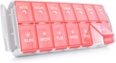 TackMag Weekly Medicine tablete Organizator 2 krat na dan, Easy polnilo AM tablete PM škatle, velike zmogljivosti hitro polnjenje 7 dan tablete primeri tabletk/vitamin/ribje olje/dodatki (Patent Registriran)