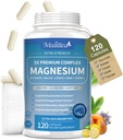 Magnezij kompleks kelirani magnezijev glicinat w/malat, taurat in zeliščni ekstrakti za podporo spanja, mišic, kortizola in zdravja srca, gluten prost, vegan, ne gensko spremenjeni organizmi, visoka absorpcija,120 kapsul