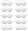 10 Pack Sleep Mask,Silk Eye Mask,for Night Sleeping,Office, Travel,Party Games,Suitablefor Men/Women (White)