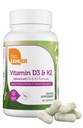 Zahler Vitamin D3 5000 i.e. K2 - Advanced Vitamin D3 K2 Formula - Gostota kosti in kalcij Absorpcija - Kosher Vegetarian MK7 Vitamin K2 D3 Vitamin dodatek - VIT D3 K2, Vitamin D K2 (60 kapsul)