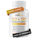 Vitamin D3 5000 i.e. z vitaminom K2 (MK7) dodatek - Premium Imune, Heart & Bone Health kapsule - Vitamin K2 D3 kompleks s 5000 i.e. vitamina D3 & 90 μg vitamina K2 mk7-60