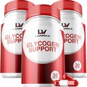 3 pakiranja - Glycogen Support, Glycogen Control Advanced Formula, Glycogen Kapsule, Glycogen Fix z zmogljivimi sestavinami, 30 kapsul na steklenico za 90 dni