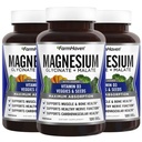 FarmHaven Magnezij Glicinat & Malate kompleks w/ vitamin D3, 100% kelirano za Max Absorpcija, Vegan – zdravje kosti, živcev, mišic, 360 kapsul, 180 dni
