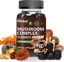 9 v 1 Gobe Gumies z levjo grivo za fokus dopolnila in energijske dodatke za podporo imunskega sistema De-stress Boost Mood & Energy 60 Count Kombucha Flavor