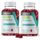 Viteey Probiotic Gummies za ženske, Moški & Najstnice, 2 milijarda CFU - Sladkor brez imunskega booster, Prebavna podpora, Gut zdravje - Vegan, Želatina brezplačno, GSO brezplačno - Okusno žvečljiva malina Okusno gummy