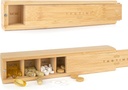 Bambus tedenske tablete Organizator - 7 dan Les Tablet Box - Idealni aestetski tablete Organizator za vitamine ali dodatke