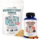Legendy Milk Sončnica Lecithin + Brewer's Yeast Powder - Dojenje dodatek za povečanje oskrbo z mlekom dojk in podporo zamašeno mleko Ducts
