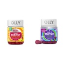 OLY Extra Strength Daily Energy Gummy z vitaminom B12, CoQ10, Goji Berry, 60 Count & Keep it Drseče zaprtje Gummy z Rhubarb, Prunes, Amla, 30 Count