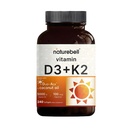 NatureBell Vitamin D3 5000 i.e. + K2 100 μg, 240 Softgels 