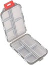 Tableta - Prenosni dodatki Tableta Container Box z 10 Kompartmenti - Medicina Kapsula Vitamin Foldable Organizator Dispenser Imetnik Skladišče za potovalno žepno torbico - Jasno črna