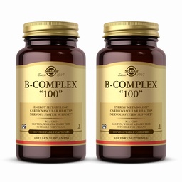 Solgar B-Complex 100" - 100 kapsul z 2 - energijsko presnovo, podporo živčnega sistema - ne-GMO, Vegan, brez glutena - 200 skupnih serverjev