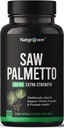 Natrased Saw Palmetto za moške 500mg – Prostata Health Supplement z DHT bloker za izgubo las in urinski tok – 120 Veganske kapsule – Ne-GMO, Gluten-free