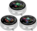 3 Pack tablete Box, majhna tableta zaboj za torbico in žep, Cute Travel Medicine Organizator, Prenosna Medicine Container Holding Vitamini, Medication, ribje olje & dodatek, Cute Žaba