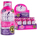 Vitamin Energy Mood+ Energy Shot – Tropical Berry – 100% DV B-Vitamini & 260mg Rastlinsko-bazen Kofein – Nič kalorij, Sugar-free, Vegan, Non-GMO – Mood & Energy Support – 1,93 fl oz, 12-Pack