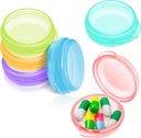 Patelai 6 Packs majhne tablete Organizator škatle, Travel Pill Container Portable Daily Mini Medicine Case Imetnik za Žepna torbica Travel Medicine Cod Jetra Oil Storage Box (Fresh Barve)