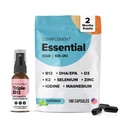 Dopolnjevanje Essential Vegan Multivitamin & Triple B12 Spray Bundel – Celovita prehranska podpora za rastlinske diete
