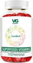 VITA GLOBE Superfood Gummy Vitamini – Imunsko zdravje in antioksidant podpora – Dnevni Wellness Gumies za odrasle in otroke – Vegan, Non-GMO, Gluten brezplačno Superfood dodatek – 60 Count