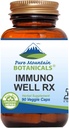 Čisti gorski botaniki Immuno Well RX - Kosher Caps z organskim Astragalus Echinacea Česen Maitake Shiitake gobe Honeysuckle & Beta Glucan