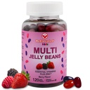 Multivitaminski želeji - Žvečljivi vitamini Gumiji z cinkom za otroke - Imunska podpora Vitamin dopolnila - Vegetarijski multivitaminski Gummy dodatek za otroke - 120 Berry fižol