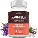 4-v-1 Magnezijev bisglicinat dodatek za ženske - Magnezijev kompleks z brusnico, Dong Quai & Vitamin B6 za razbremenitev stresa, boljši spanec, živec, podporo kosti in mišic - 60 kapsul