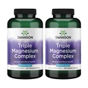 Swanson Triple Magnezium Complex - Mineral Supplement - Naravna podpora - Featuring Citrat, Oksid & Aspartat - (300 kapsul, 400mg vsak, 2 paket)