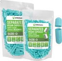 XPRS Nutra Vegan Velikost 0 Ločene kapsule - 500 Štetje Premium prazne kapsule Ločene v vrečah - Tablete 0 Prazne za polnjenje DIY (Aqua)