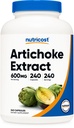 Nutricost Artichoke Extract 600mg, 240 Vegetarijanske kapsule - Gluten Free, Non-GMO