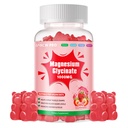 Magnezij Glycinate Gumies 1000mg - Brez sladkorja Magnezij Kalij dodatek z vitaminom D, B6, CoQ10 za mirno Mood in podporo za spanje - 60 Jagode
