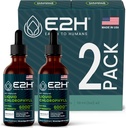 E2H Klorofil Tekoče kapljice - energijski spodbujevalnik, prebava, imunski sistem in notranji deodorant - Vegan - Gluten Free - Non-GMO - (2 steklenici)