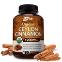 NutriFlair Organic Ceylon Cinamon (100% Certified Organic Ceylon Cinamon) 1200 mg na obrok, 180 Kapsule - sklepi, vnetje, antioksidant
