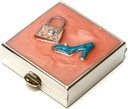 9311 Square majhne tablete Box Organizator Pink Blue Gold Ženske potovalne tablete Primer Purse Pocket Container Daily Portable Medicine Vitamin Box Medicina Dodatek Mini shranjevanje