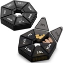 2PCS tedenske tablete Organizator velike 7 dan tablete Box Organizator dnevno Medicina Primer za vitamin ribje olje tablete Dodatki Artritis Prijazno
