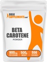 BulkSupplements.com Beta karoten prašek - Beta karoten dodatek, Vitamin A dodatek za podporo imunskega in vida - Gluten Free, 900mg na serviranje, 500g (1,1 lbs) (Pack of 1)