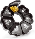 Velike tablete Organizator 7 dan, Remtise Prenosne dnevne tablete Primeri Medicina Organizator, Tedenske tablete Škatla za tablete/vitamin/ribje olje/dodatki in zdravila (črna)